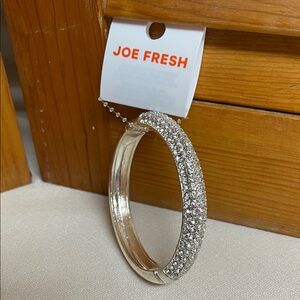 Joe Fresh Sparkling Silver Crystal Pavé Bangle